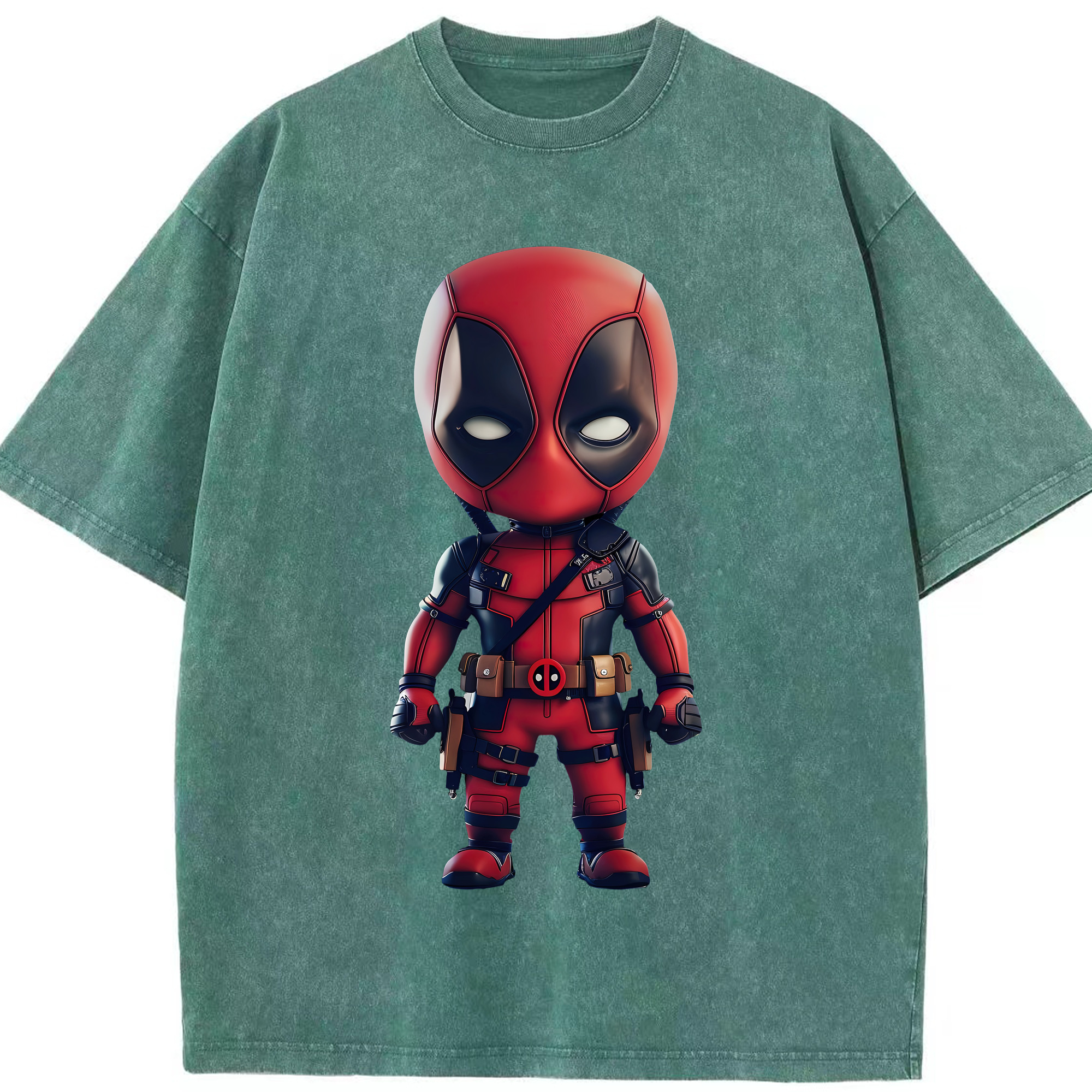 （画像用） Deadpool デッドプール 綿100% ヴィンテージ風 半袖Tシャツ（フロントプリント）